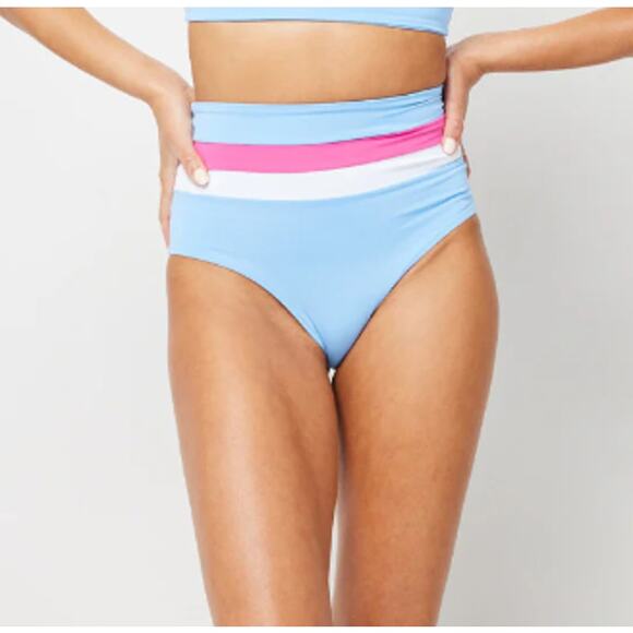 L*Space Portia Stripe Bikini Bottom S - Picture 1 of 7
